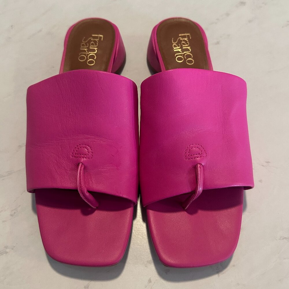 LIKE NEW Franco Sarto Pink Leather Sandals Size 8